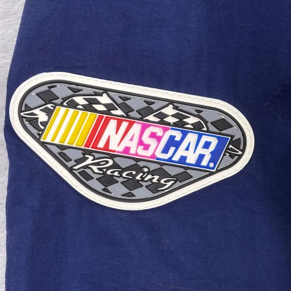 Vtg Chase Authentics Mens Windbreaker L‎ Navy Blue Mark Martin Valvoline Racing